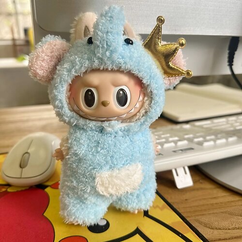 Kleidung ForLabubu Outfit Dinosaurierkleidung ForLabubu Puppenpersönlichkeit bezaubernde Puppen Spielzeug Zubehör (Keine Puppe)