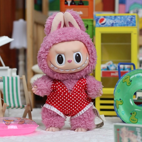 Kleidungsset Für Labubu Mode Kleidung Zubehör Outfit geeignet für 6,69 Zoll (17cm) Puppe Weiche Baumwollkleidung Ersatz keine Puppe NUR Kleidung Weihnachtsgeschenk