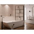 Parete per vasca da bagno girevole 80 x 140 cm Vetro Nero opaco Stile industriale - RIVANON