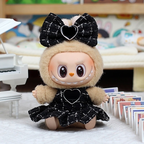 Kleidungsset für 17 cm Puppen ForLabubu Mode Kleidung Zubehör Outfit geeignet für 6,69 Zoll (17 cm) Puppe Weiche Baumwollkleidung Ersatz Keine Puppe NUR Kleidung