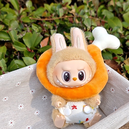 Bekleidungsset für 17 cm Puppen FürLabubu Modebekleidungszubehör Outfit geeignet für 6,69 Zoll (17 cm) Puppe Weiche Baumwollbekleidung Ersatz Keine Puppe NUR Kleidung Weihnachtsgeschenk Image