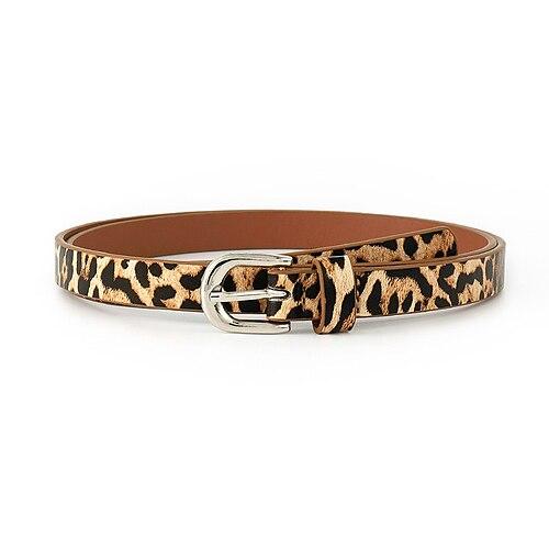 Herren Gürtel Taillengürtel Kachi Braun PU Legierung Verstellbar Leopard Outdoor Täglich