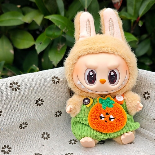 Bekleidungsset für 17 cm Puppen FürLabubu Modebekleidungszubehör Outfit geeignet für 6,69 Zoll (17 cm) Puppe Weiche Baumwollbekleidung Ersatz Keine Puppe NUR Kleidung Weihnachtsgeschenk Image