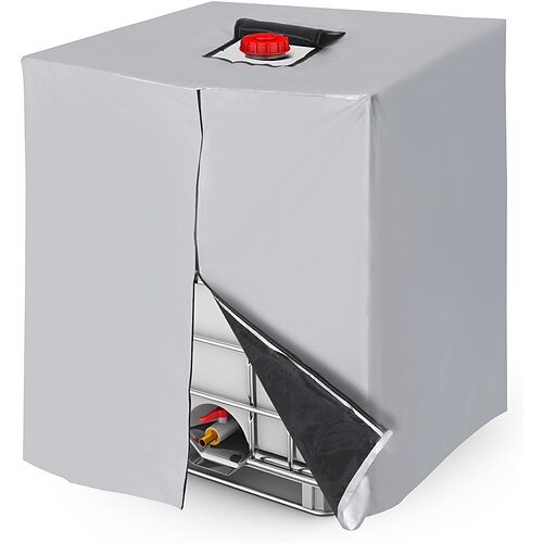 IBC-Behälterabdeckung für 1000 l, 275 Gallonen-Behälterabdeckung, Sonnenschutz, wasserdichte Schutzhaube, 1000 l, 210d/420d, wasserdichte Wassertankabdeckung, Schutzhülle Image