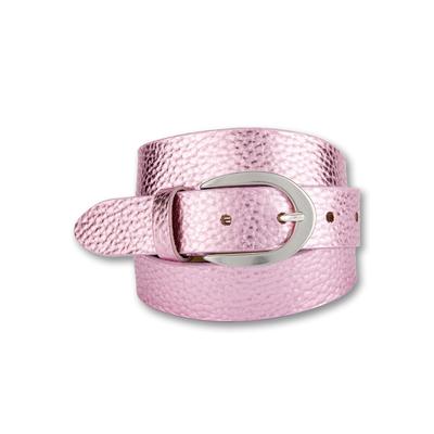 Ledergürtel BERND GÖTZ, Damen, Gr. 105, rosa (rosé), Rindsleder, unifarben, casual, Gürtel, mit reflektierender Oberfläche Image