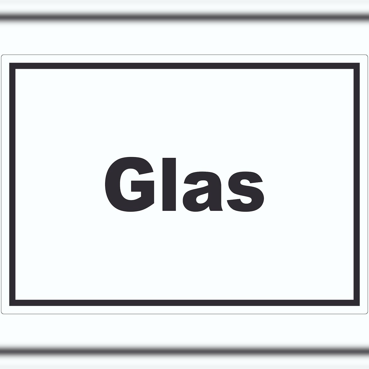 HB-Druck Glas Mülltrennung Aufkleber mit Text A0 (841x1189mm) Image