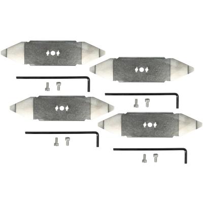 Vhbw - 4x Ersatz-Messer kompatibel mit Wolf-GARDEN Loopo S500 Rasenmäher - Ersatzklinge Silber, Image