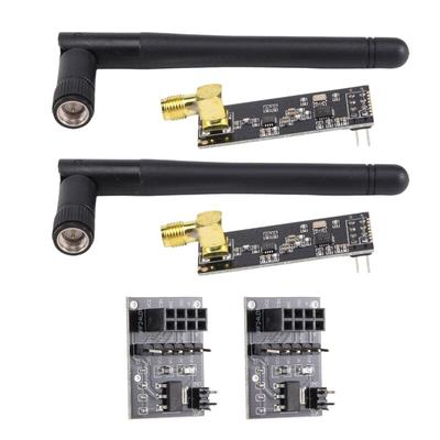2 StüCk NRF24L01+PA+LNA rf Transceiver mit sma Antenne 2,4 GHz 1100M + NRF24L01 Kabellos für