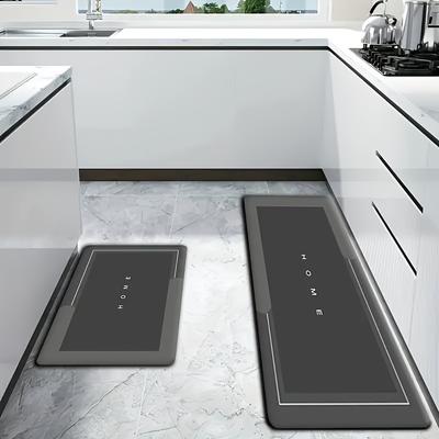 TEMU Two-pack Kitchen Mats, Absorbent Floor Mat For Durable And Easy-to-clean Use In Kitchens And Bathroom Entrances Image