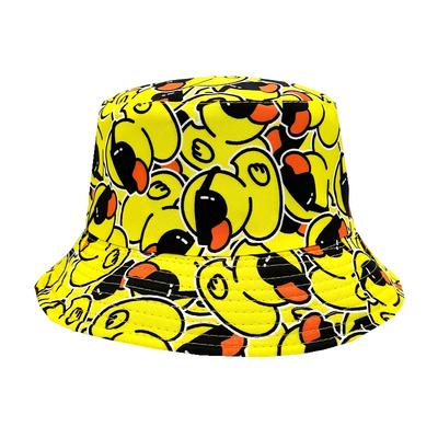 TEMU 1pc Reversible Yellow Duck Bucket Hat – Sun-protected, Lightweight & Travel-friendly For New Year Image