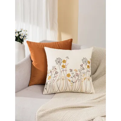 1-teiliger Kissen bezug mit Blumenmuster und 45x45cm böhmischem Stil, der für die Inneneinrichtung geeignet ist Image