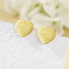 18 Karat vergoldete 10 mm Forever Love Pfirsich-Herz-Ohrstecker T-Familie mit dem gleichen großen
