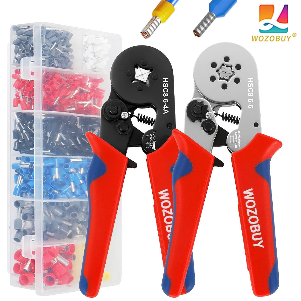 Ferrule Crimpen Werkzeug HSC8 6-4/6-6 Elektrische Crimper Zange Für Draht Ende Crimp Rohr Terminals Elektrische Schaltung Reparatur Image