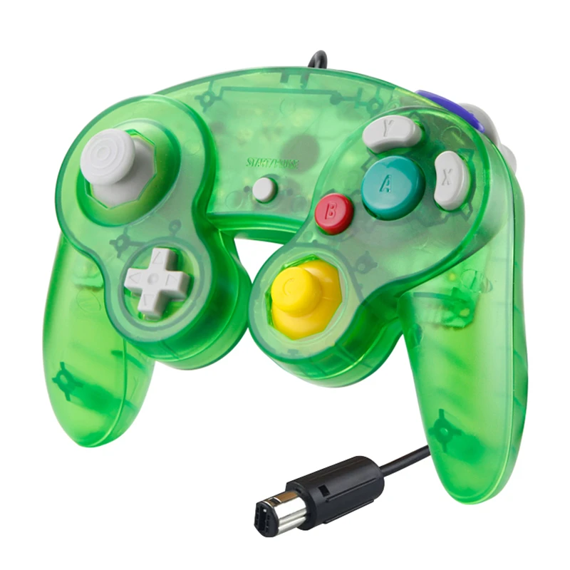 Neue Transparente Farbe Gamepad Für GameCube NGC Gamepads Wired Game Controller Joystick für NGC Spielkonsole Kompatibel mit Wii