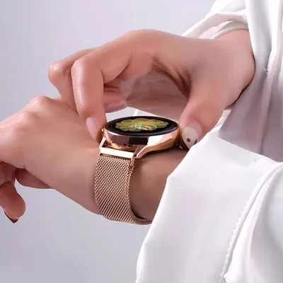 Milanaise-Schlaufe für Samsung Galaxy Watch 6/5/4/7 Classic/active2 Band 22/20 mm Metall-Magnetarmband Huawei GT 4-3-pro-2e-2 Armband Image