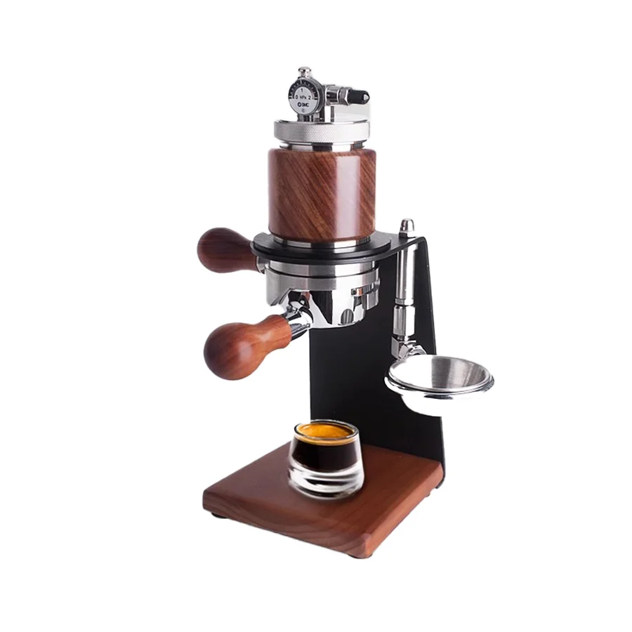 Italienische Kaffeemaschine für den Hausgebrauch, 58 mm, Pulverschüssel, pneumatische, tragbare manuelle Espressomaschine aus Edelstahl