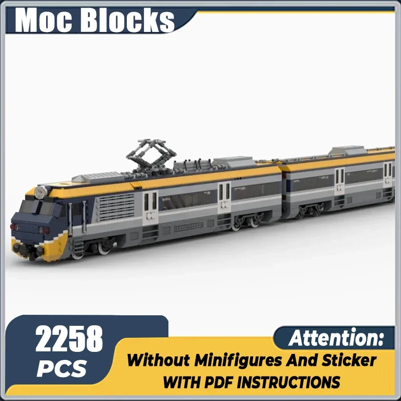 Moc Bricks Car Series City Commuter Train Tecnico Modular Building Blocks Regali Giocattoli per bambini Set fai da te Modello di assemblaggio
