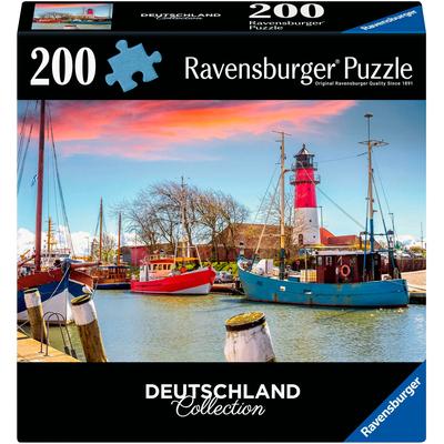 Puzzle RAVENSBURGER "Deutschland Collection, Der Hafen von Büsum", bunt, Puzzles, KinderB:33cm H:21cm, Made in Europe, B:33cm H:21cm Image