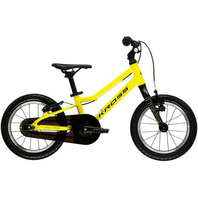 Kinderfahrrad KROSS "KROSS Kinderrad Lightweight Liftie 14" gelb" Gr. 18, gelb (gelb, gelb), Fahrräder, Kinder, 18cm, 14 Zoll (35,56cm) hinten: 14 Zoll (35,56cm) Image