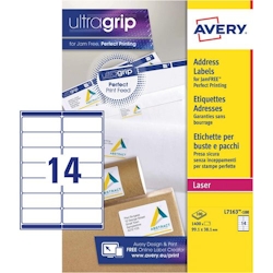 AVERY Zweckform L7163-100 Adressetiketten DIN A4 Weiß 99,1 x 38,1 mm 100 Blatt à 14 Etiketten