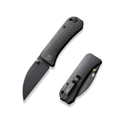 We Knife Co Ltd Weknife Banter Wharncliffe Thumb Stud Knife Micarta Handle - WE19068J-1