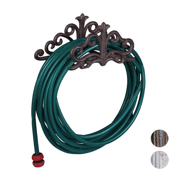 relaxdays Schlauchhalter - 15x36x15 cm braun Image