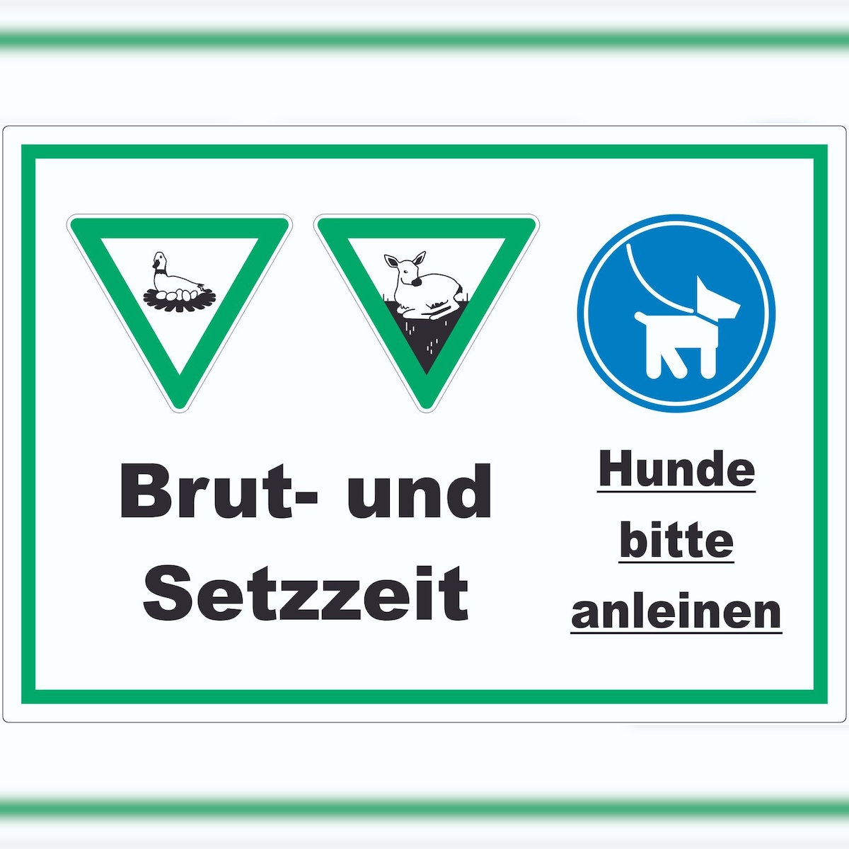 HB-Druck Brut- und Setzzeit Hund anleinen Aufkleber A9 (37x52mm) Image
