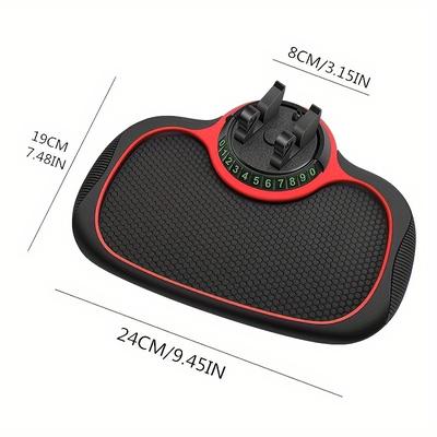 TEMU 1pc Multifunctional Car Mat And Phone Holder, 360° Rotating Swan Holder, Silicone Dashboard Car Mat, Dashboard Holder Mat Image