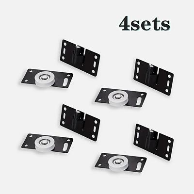 TEMU 4 Sets, Sliding Door Wheels For Wardrobes And Furniture Pulleys, Suitable For Stores, Shops And Restaurants Image
