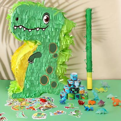 TEMU Green Dinosaur Piñata, Animal Theme Birthday Party Piñata, Wedding Birthdays, Animal Themed Parties, And Mexican Fiesta Decorations, 39.5cm X 30cm X 7cm Image