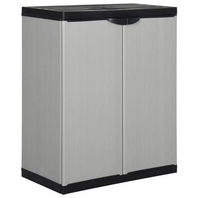 TEMU Garden Storage Cabinet With 1 Shelf, Grey And Black, 68x40x85 Cm Image