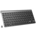 Ultra Slim AZERTY Layout Wireless Keyboard Multimedia French Keyboard Low Noise for Laptop Desktop Windows Smart TV