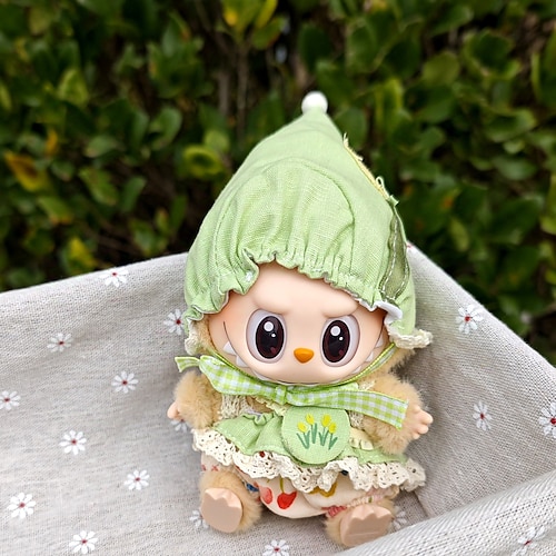 Set di vestiti per bambole da 17 cm per Labubu vestiti di moda con accessori completo adatto per bambola da 6.69 pollici (17 cm) cambio di abiti in cotone morbido solo vestiti regalo di Natale