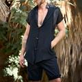 Per uomo Canotta Maglietta smanicata Canottiera Maglietta senza maniche Senza Maniche Con Cappuccio Estate Semplice Moda Designer Essenziale Jacquard Vacanza Streetwear Uscire Nero Maglietta Top per