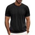 Per uomo Maglietta Camicia a Maniche Corte Manica Corta Girocollo Estate Semplice Moda Designer Essenziale Jacquard Vacanza Streetwear Uscire Nero Bianco Maglietta Top per Uomo