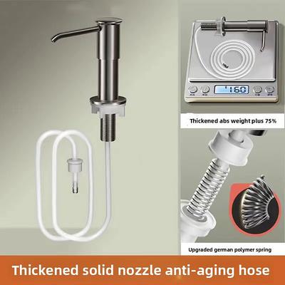 Soap Dispenser with Press Pump and Faucet Extension Tube, Detergent Dispenser Bottle for Kitchen Sink, Vegetable Basin Washing Accessory