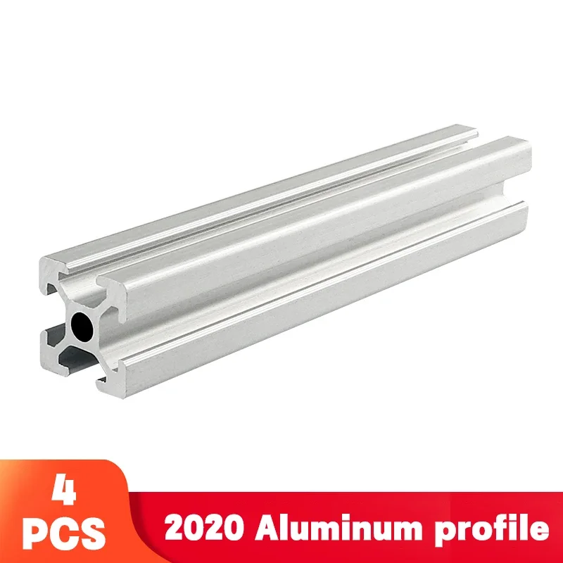 4 stücke/lot 2020 Aluminium Profil Extrusion 100mm zu 800mm Länge Linear Schiene 200mm 300mm 500mm für DIY 3D Drucker Werkbank CNC Image