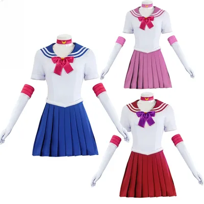 Matrosenkleid Tsukino Moon Mars Form Usagi Cosplay Rei Hino Chibiusa Matrosenuniform Rock für Frauen Image