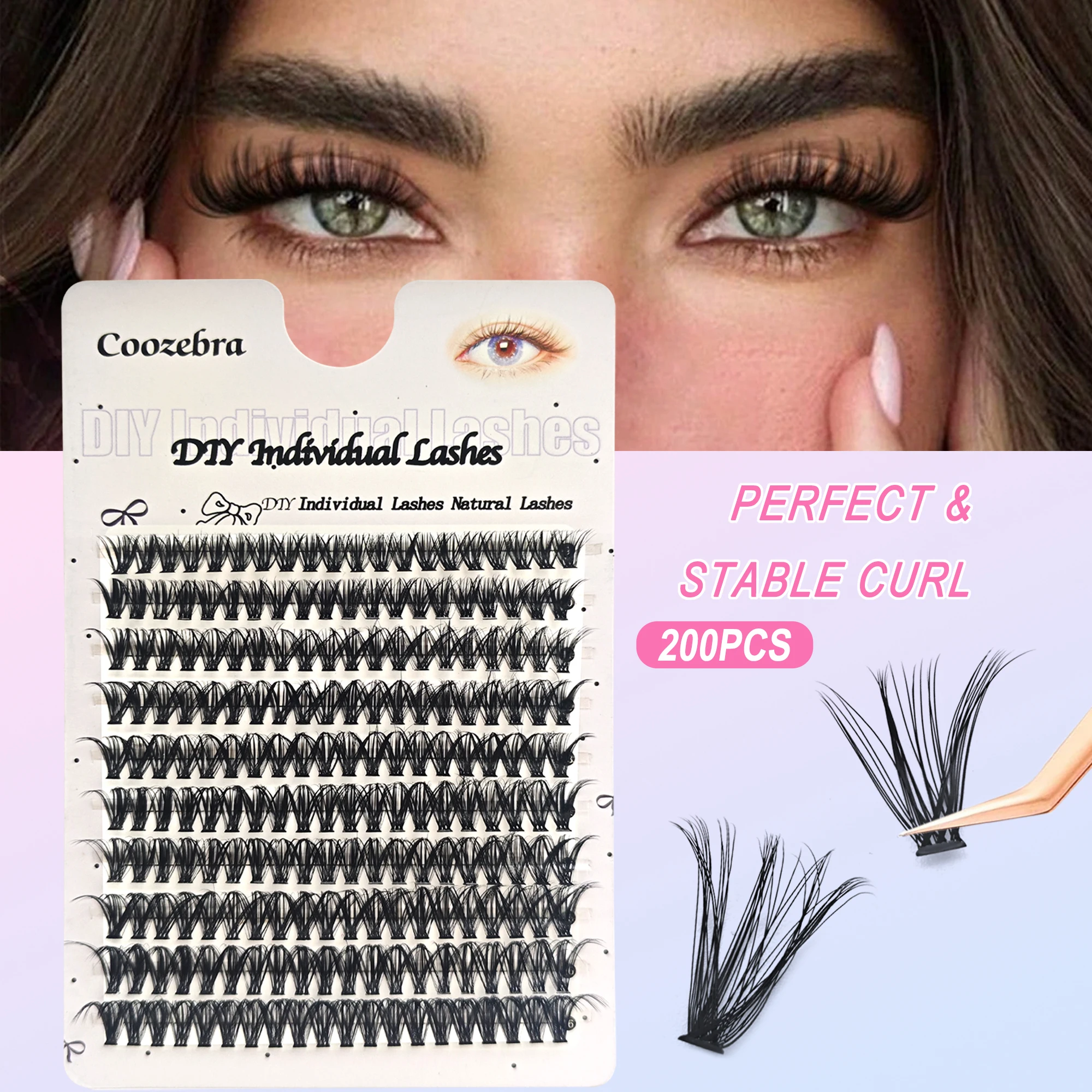 DIY-Wimpernzange – D-Curl, natürlicher Katzenaugen-Look, flauschige Wimpern, Anfänger, einfache Anwendung für den täglichen Gebrauch Image