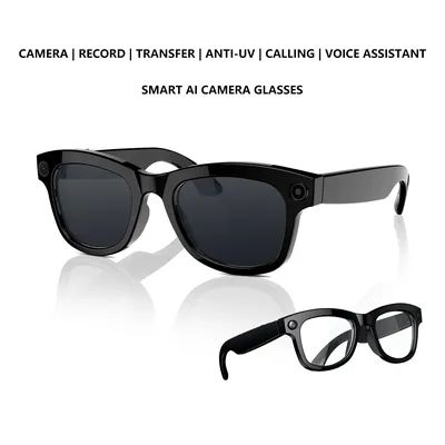 M01 Smart-Brille, Bluetooth-Anruf, Anti-UV-Smart-Sonnenbrille mit HD-Kamera, TWS-Kopfhörer, Sprachassistent-Brille für Männer und Frauen Image