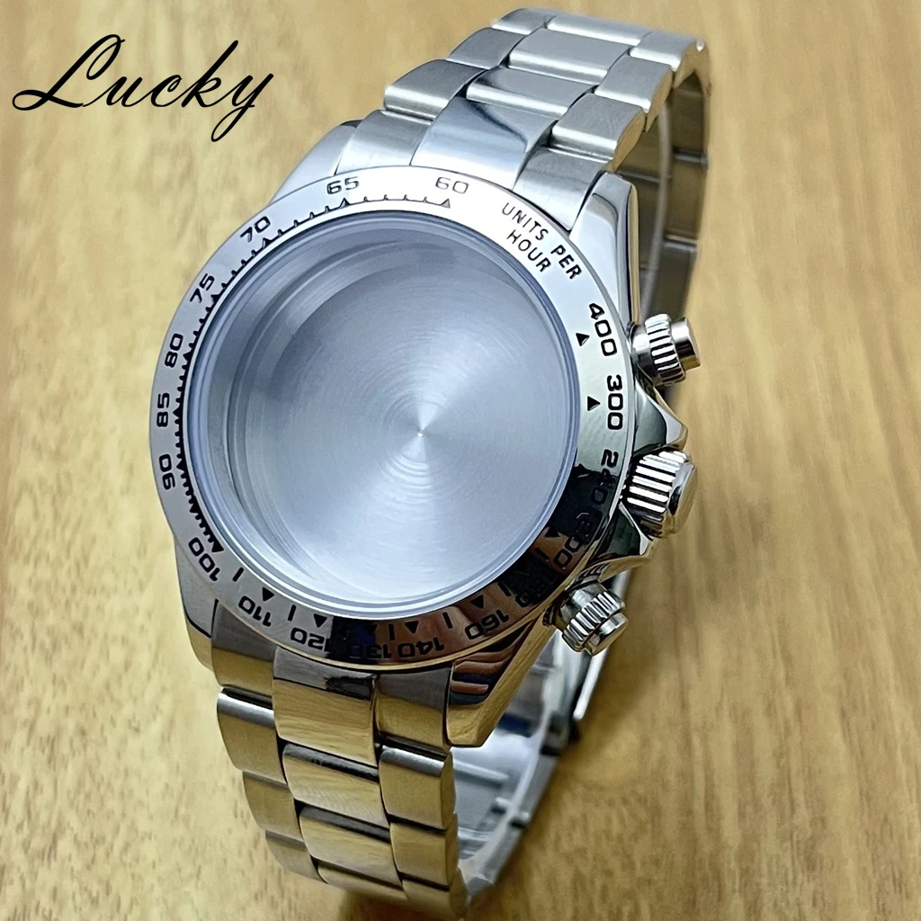 40mm VK63 Hochwertiges Quarz-Chronographen-Uhrengehäuse Saphirglas Uhrenzubehör Wasserdichte Passform VK63A VK64-Uhrwerk Image