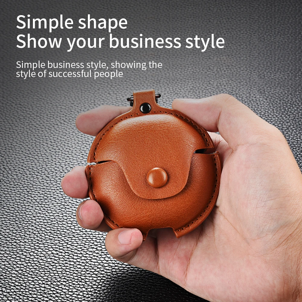 Hülle für Huawei FreeBuds 4i 5i 6i Leder Business Style Hülle Drahtlose Kopfhörer Kopfhörer Stoßfeste Abdeckung mit Haken Zubehör Image