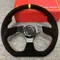 Volant universel de type D pour la course, volant en daim, volant plat pour le sport, volant de