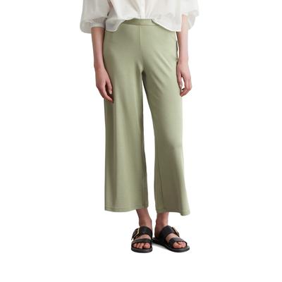 Jerseyhose MARC O'POLO "aus Feinripp-Jersey", Damen, Gr. XS, Normalgrößen, smooth sage, Obermaterial: 66% Lyocell, 32% Baumwolle, 2% Elasthan, unifarben, casual, gerade normal, Hosen Image