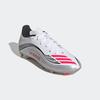 Fußballschuh ADIDAS PERFORMANCE "F50 MESSI LEAGUE KIDS FG/MG", Gr. 33, cloud weiß, lucid rot, silber metallic, Synthetik, sportlich, Schuhe
