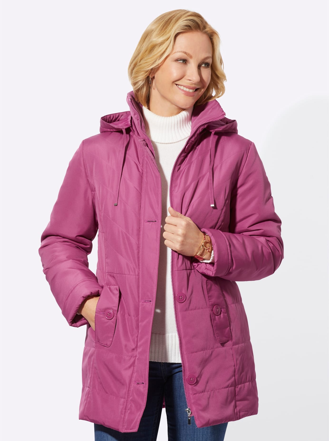 Anorak CLASSIC BASICS, Damen, Gr. 46, lila (erika), 100% Polyester, unifarben, Jacken Image