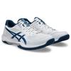 Hallenschuh ASICS "GEL-ROCKET 12", Gr. 47, weiß (weiß, mako blau), Synthetik, sportlich, Schuhe