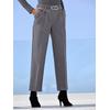 Bundfaltenhose HEINE, Damen, Gr. 38, Normalgrößen, grau (anthrazit), 94% Polyester, 6% Elasthan, unifarben, Hosen