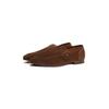 Slipper TOMMY HILFIGER "HILFIGER FLEXIBLE SUEDE LOAFER", Herren, Gr. 43, braun (dunkelbraun), Veloursleder, unifarben, elegant, Schuhe, Blockabsatz, Loafer, Businsesschuh, Abendschuh mit Logoflag