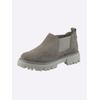 Stiefelette HEINE, Damen, Gr. 38, grau, Leder, Rindsleder, Veloursleder, modisch, Schuhe